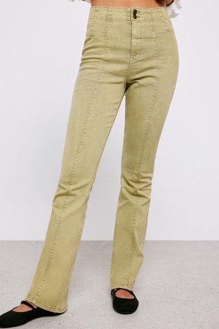 Broek flare cut model- Kaki