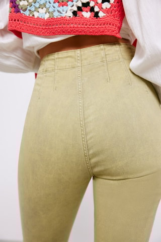 Broek flare cut model- Kaki