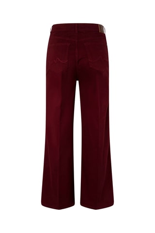 Broek Hoge Taille Wide Legs - Bordeauxrood
