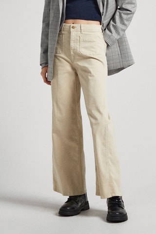 Broek Wide Legs - Beige