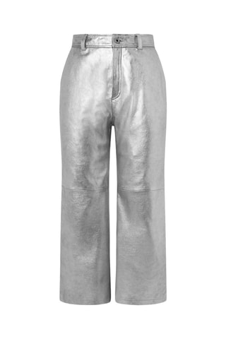 Lamsleren Broek - Zilverkleurig
