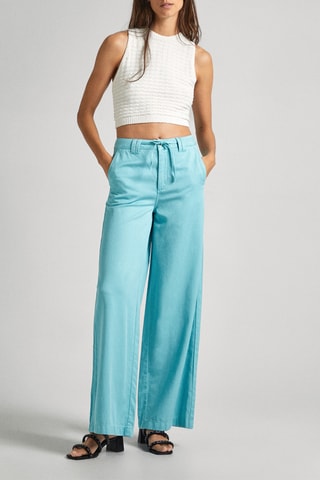 Broek Wide Legs - Blauw