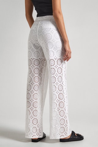 Broek met Engelse borduursels - Wit