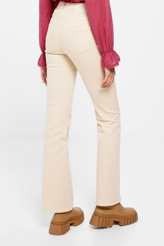 Jeans Bootcut Hoge Taille - Beige