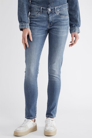 Jeans slim fit Lage Taille - Blauw