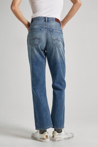 Rechte Jeans Hoge Taille - Blauw