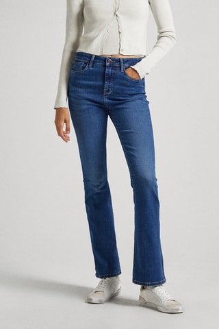 Jeans Flare Hoge Taille - Blauw