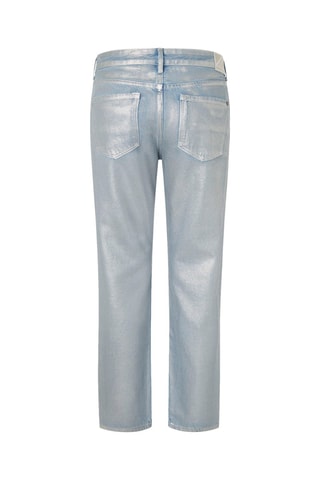 Rechte Jeans Hoge Taille - Zilverkleurig