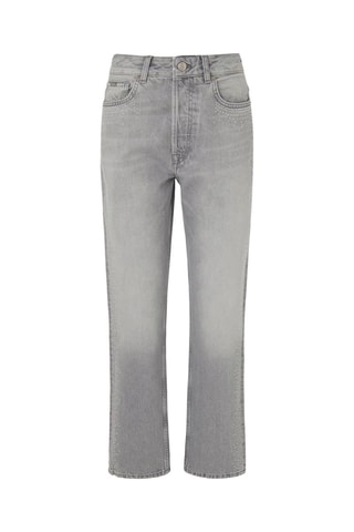Rechte Jeans Hoge Taille - Grijs