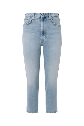 Jeans slim fit Hoge Taille - Blauw
