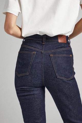 Rechte Jeans Hoge Taille - Blauw