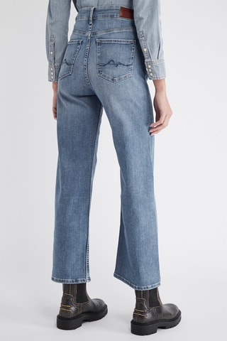 Rechte Jeans Hoge Taille - Blauw