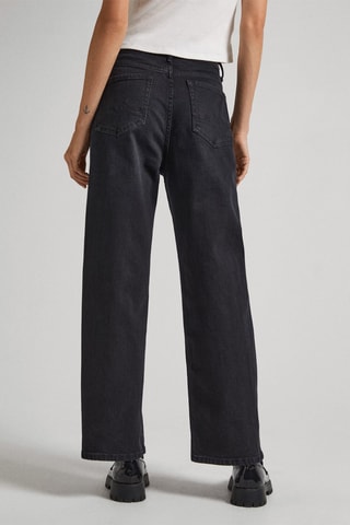 Rechte Jeans Hoge Taille - Zwart