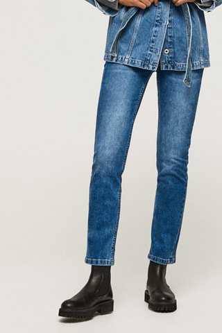 Jeans regular Lage Taille - Blauw