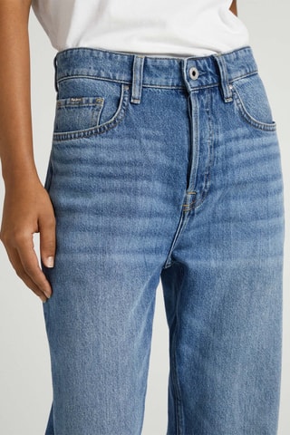 Rechte Jeans Hoge Taille - Blauw