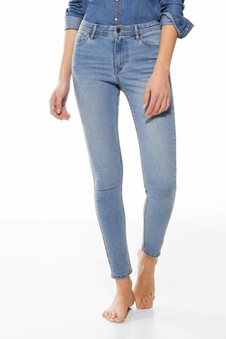 Jeans Skinny Hoge Taille - Blauw