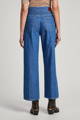 Jeans Hoge Taille Straight Cut Tailor - Blauw