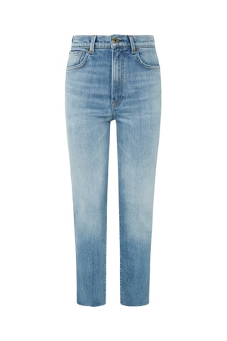 Jeans Hoge Taille Slim Fit - Blauw