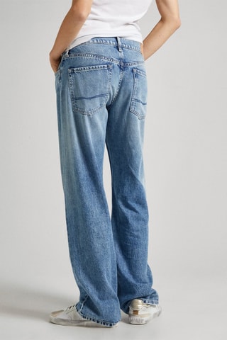 Jean boyfriend low waist - Bleu