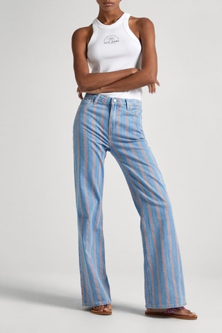 Jeans Flare Hoge Taille - Blauw