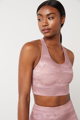 Sportbeha met dip and dye - Roze