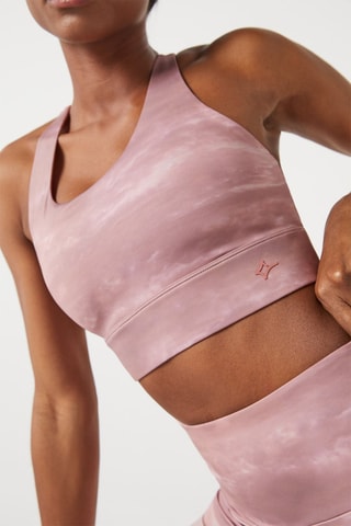 Sportbeha met dip and dye - Roze