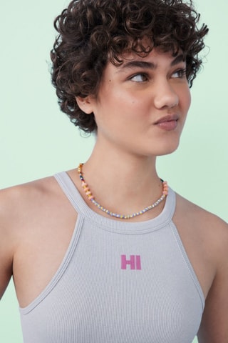 Crop top - Lichtgrijs 
