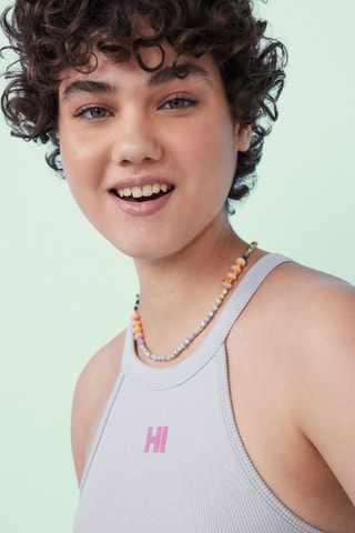 Crop top - Lichtgrijs 