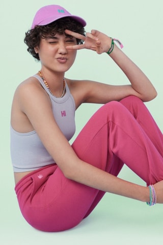 Crop top - Lichtgrijs 
