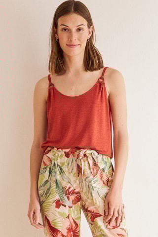Linnen Top - Rood