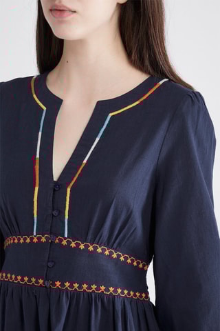 Robe midi - Bleu