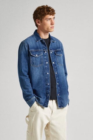 Jeansoverhemd regular - Blauw