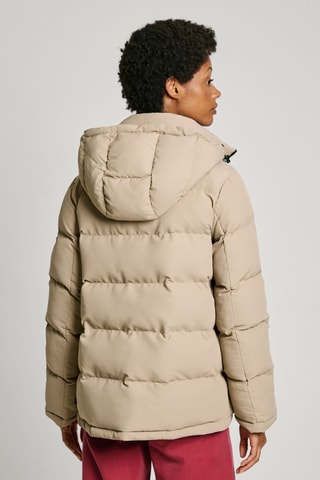 Gewatteerde Jas met Capuchon Bibi - Beige