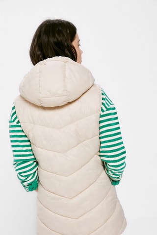 Bodywarmer Jas met Capuchon - Ecru