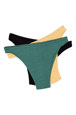3 Slips - Antraciet, geel en donkergroen