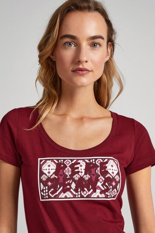 T-shirt Brandi - Bordeauxrood