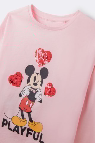 T-shirt Mickey Disney - Roze