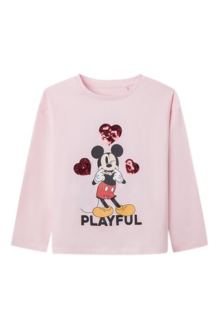 T-shirt Mickey Disney - Roze