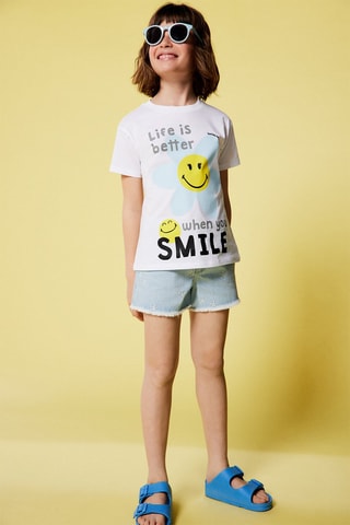 T-shirt - Wit en Geel