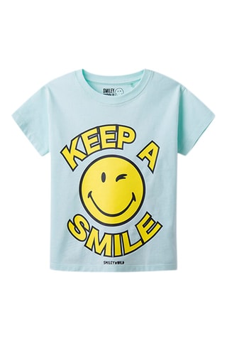 T-shirt - Turquoise en Geel