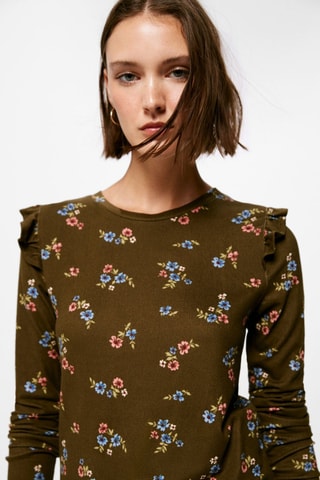 T-shirt trompe-l'oeil - Kaki