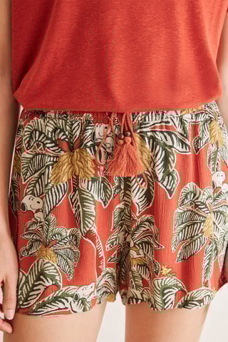 Short Hoge Taille Snoopy - Rood