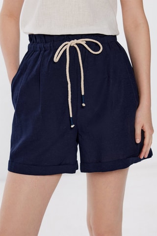 Short Hoge Taille - Marineblauw