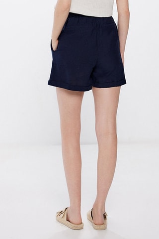 Short Hoge Taille - Marineblauw