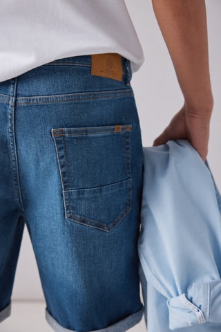 Jeansbermuda - Blauw