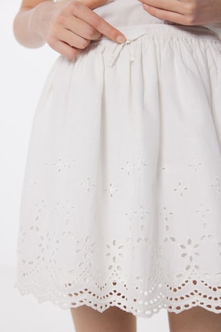 Rok met Engelse borduursels - Wit