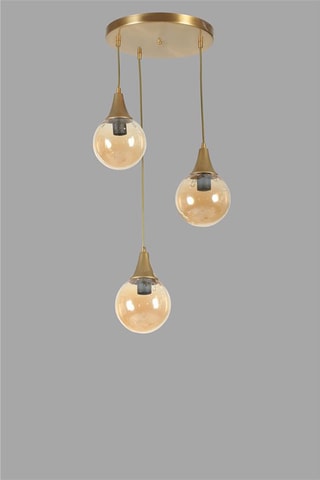 Candeeiro suspenso - Dourado - 3 x 60 W
