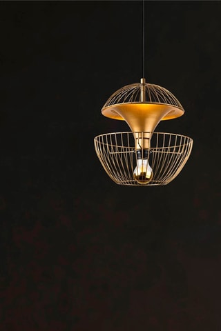 Candeeiro suspenso - Dourado e preto - 40 W