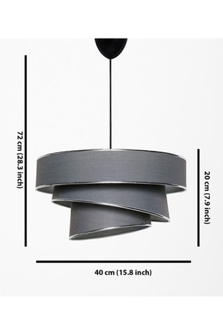 Candeeiro suspenso Couper - Antracite - 45 W