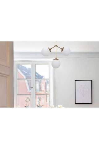 Candeeiro suspenso - Dourado - 3 x 40 W